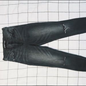 Dark Grey Distressed Express Jeans